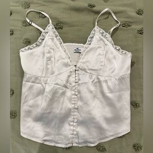Hollister Champagne Lace top